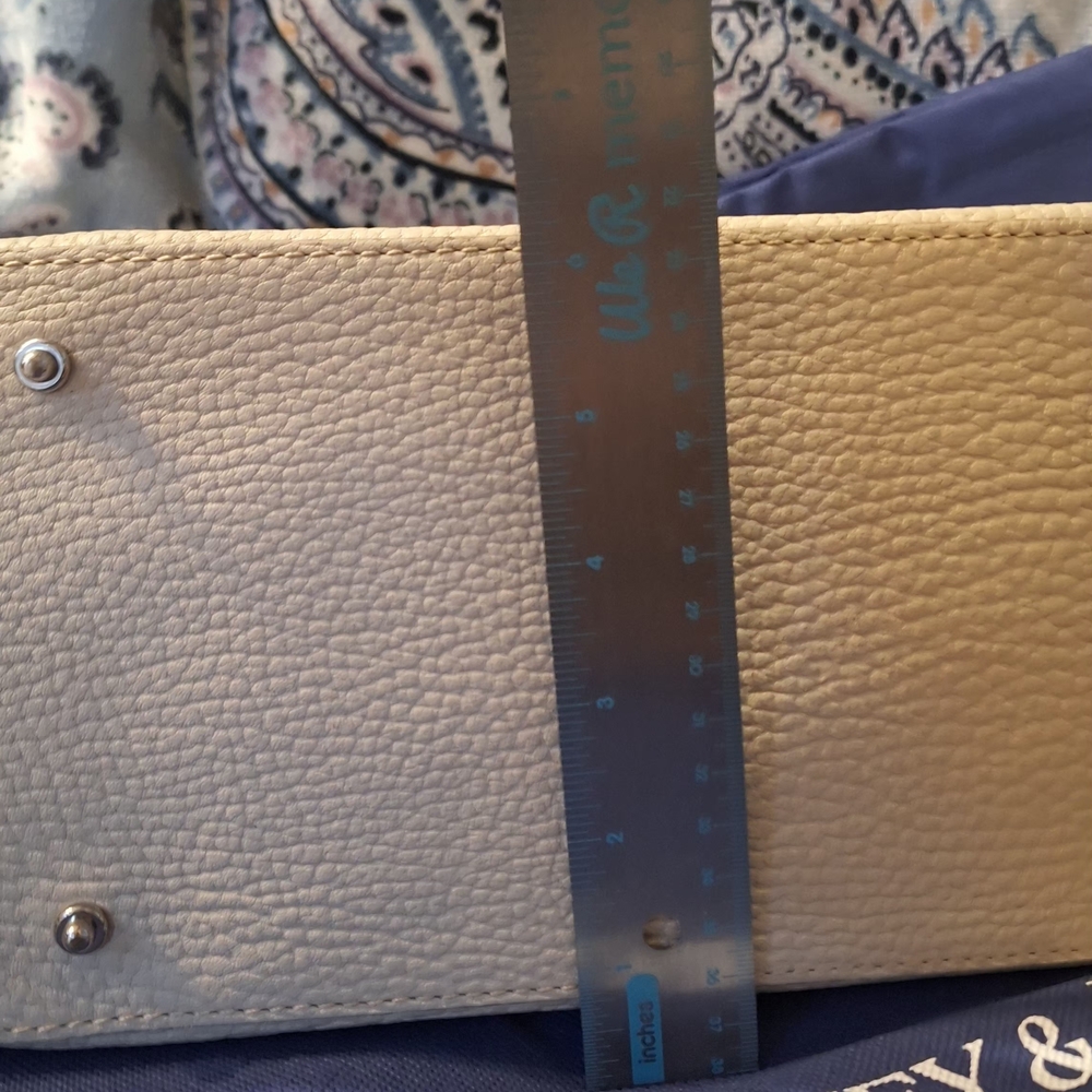 Dooney & Bourke Cream Leather Satchel - Picture 6 of 7